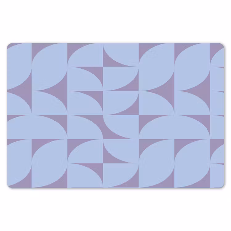 Placemat - 6 stuks - Blokken - Blauw - Paars - Patroon — 7