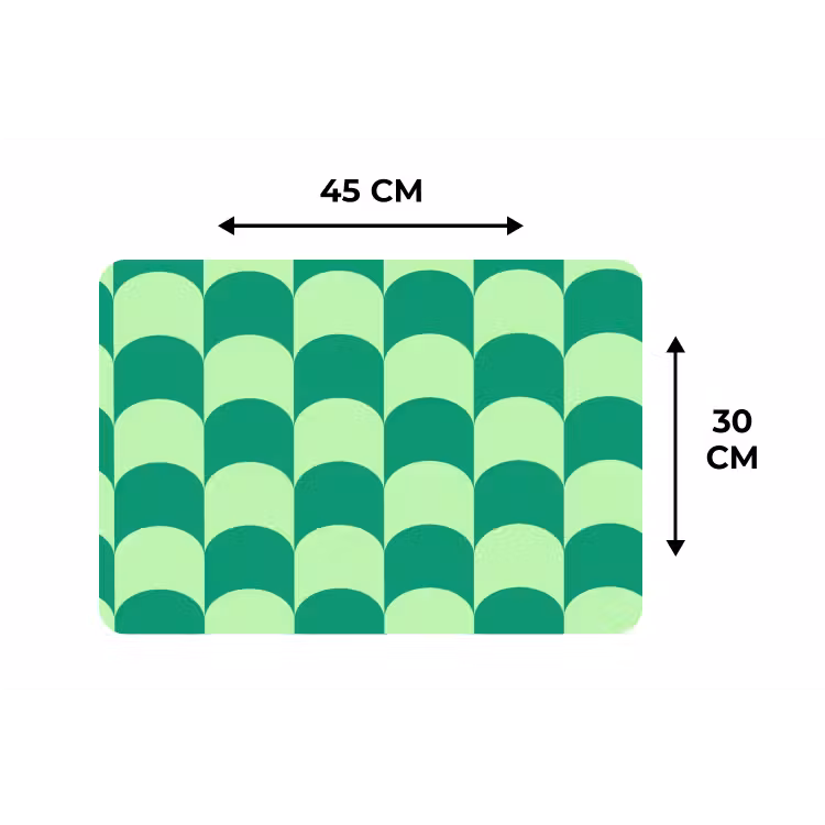 Placemat - 6 stuks - Bogen - Groen - Gestapeld — 3