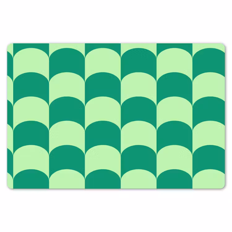 Placemat - 6 stuks - Bogen - Groen - Gestapeld — 7