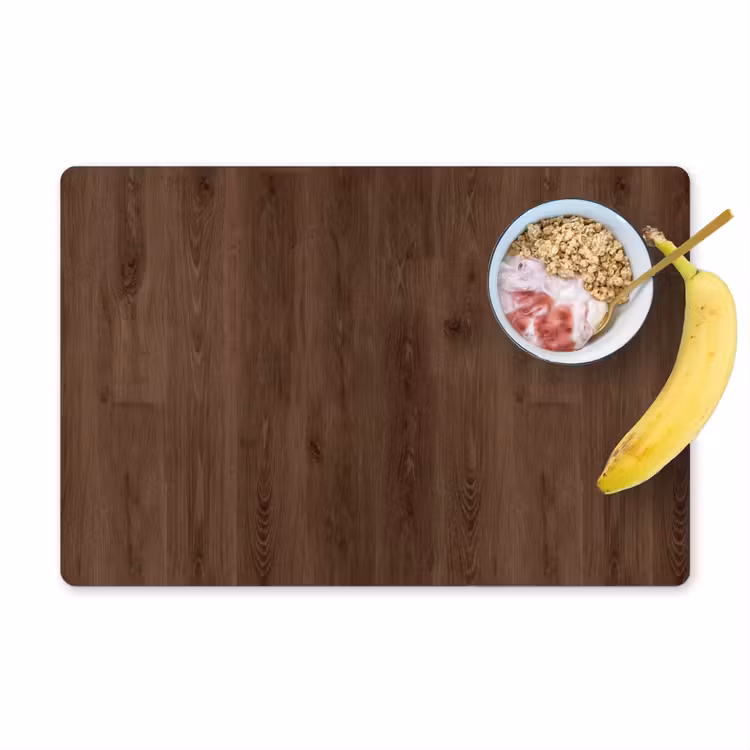 Placemat - 6 stuks - Bruin - Patronen - Hout — 1