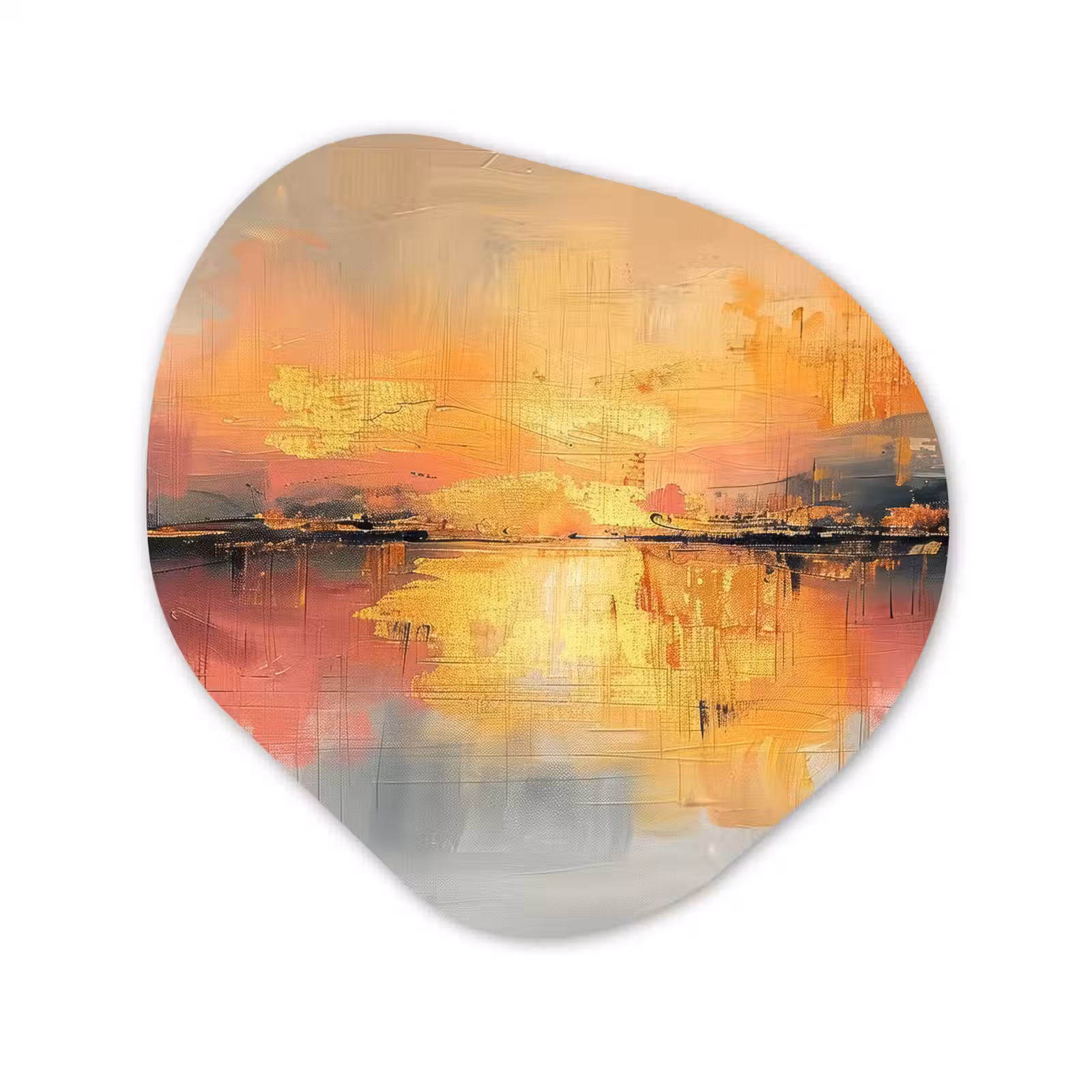 Organisch schilderij - Forex - Modern - Abstract - Goud - Roze — 1