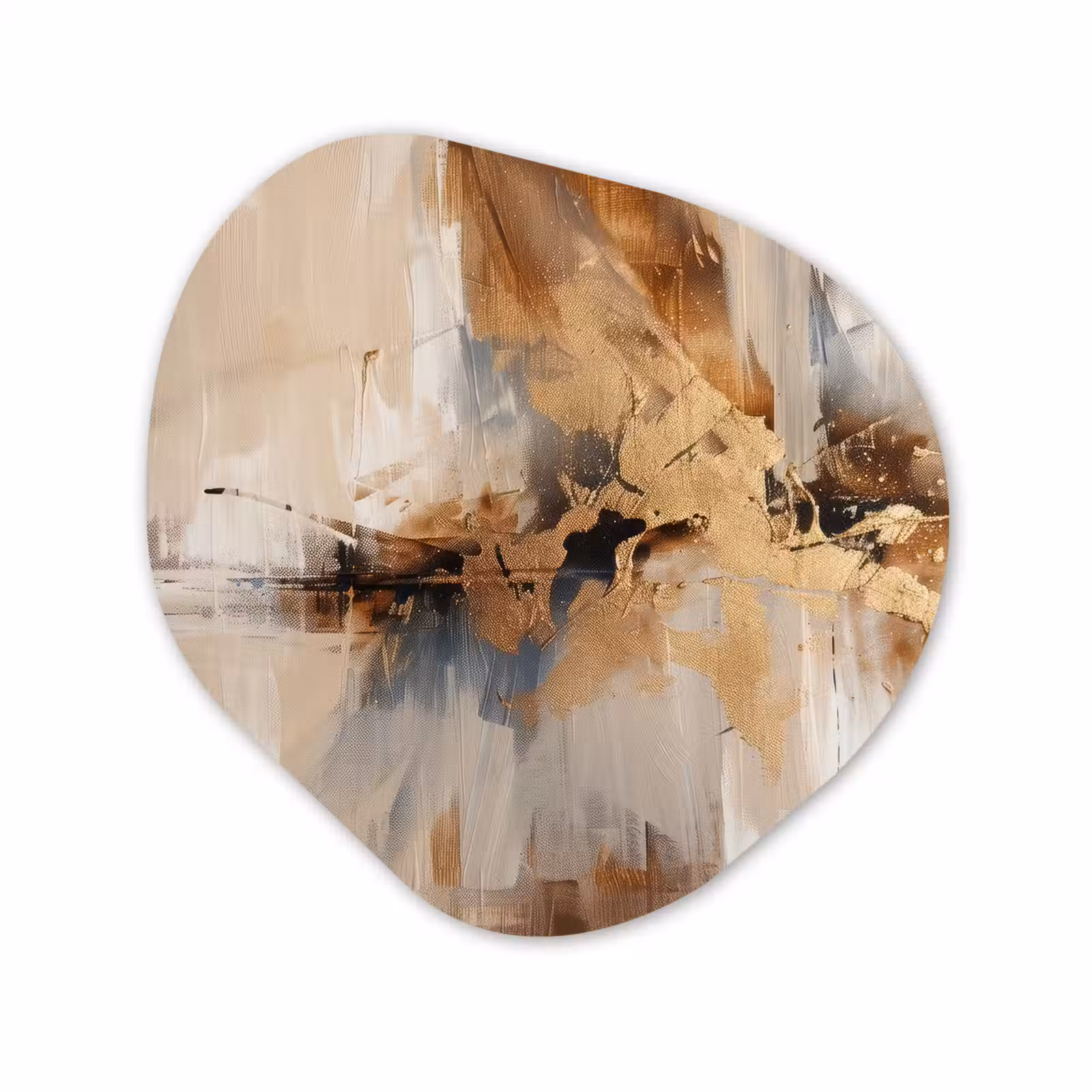 Organisch schilderij - Forex - Modern - Bruin - Abstract - Beige — 1