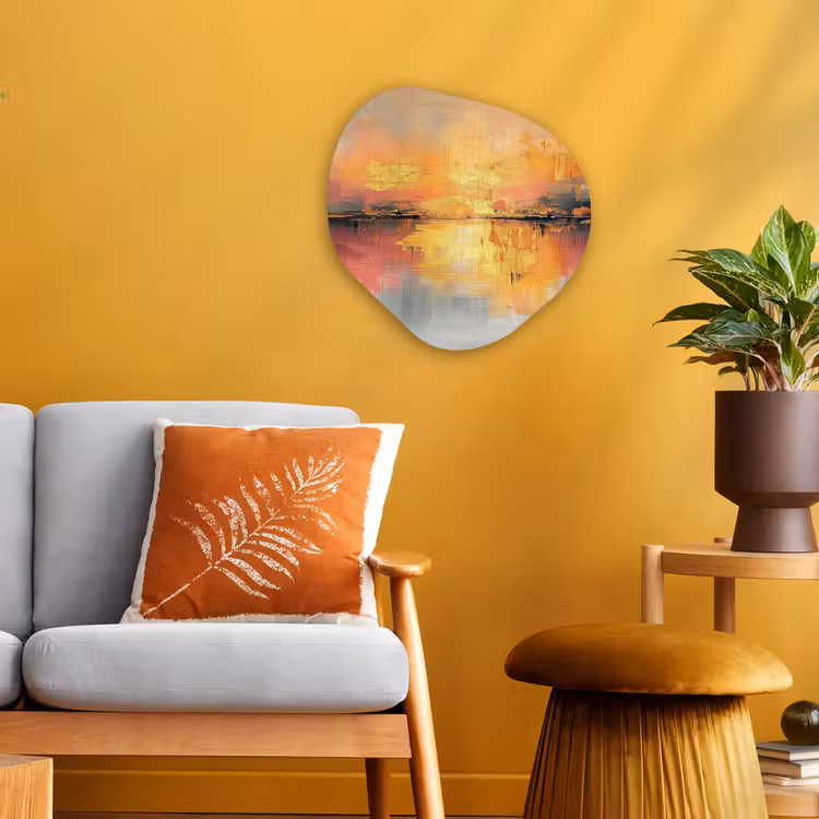 Organisch schilderij - Forex - Modern - Abstract - Goud - Roze — 3