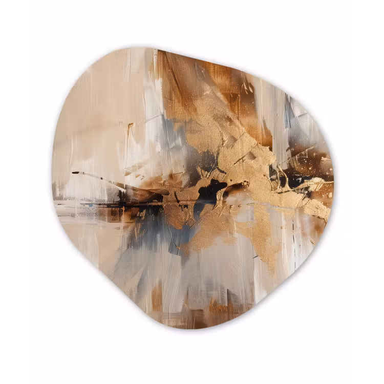 Organisch schilderij - Forex - Modern - Bruin - Abstract - Beige — 1