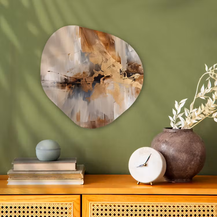 Organisch schilderij - Forex - Modern - Bruin - Abstract - Beige — 2