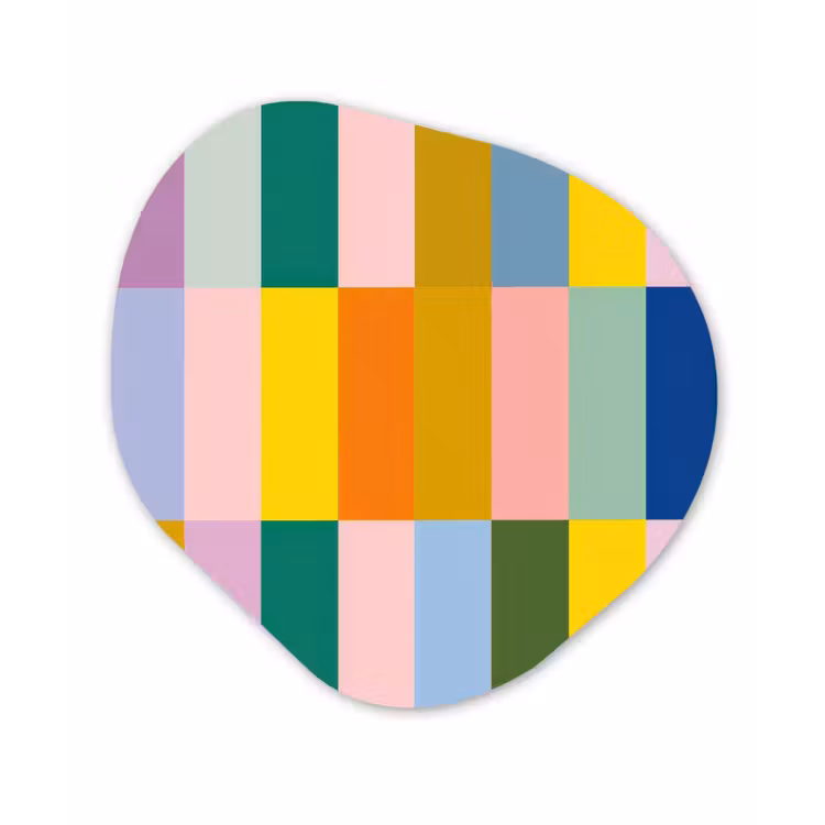 Organisch schilderij - Forex - Stroken - Blauw - Patroon - Abstract — 1