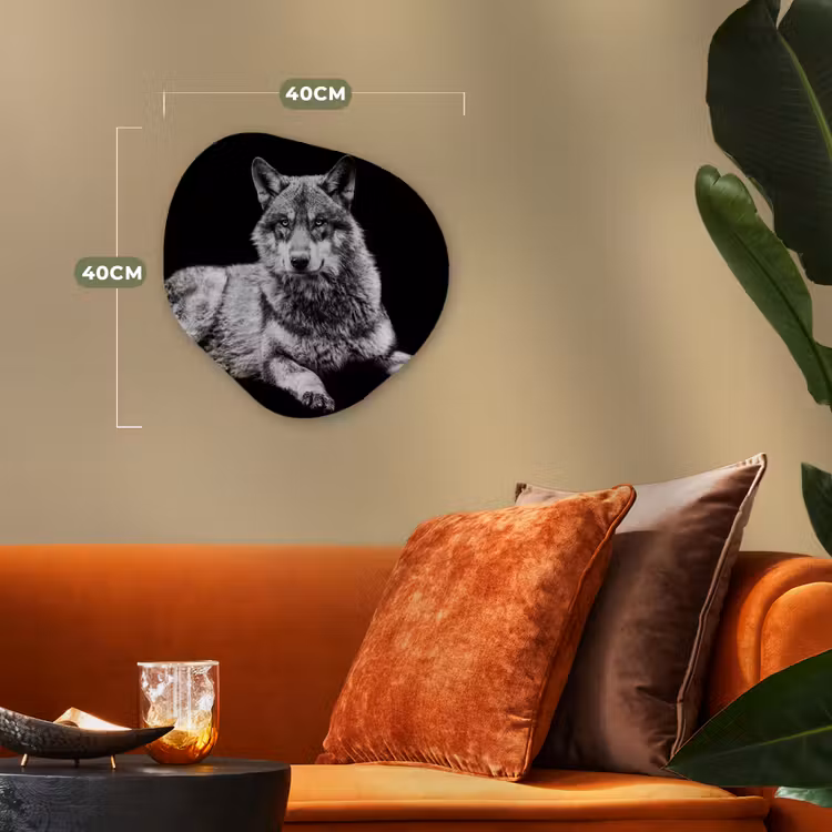 Organisch schilderij - Forex - Wilde dieren - Wolf - Zwart - Wit — 4