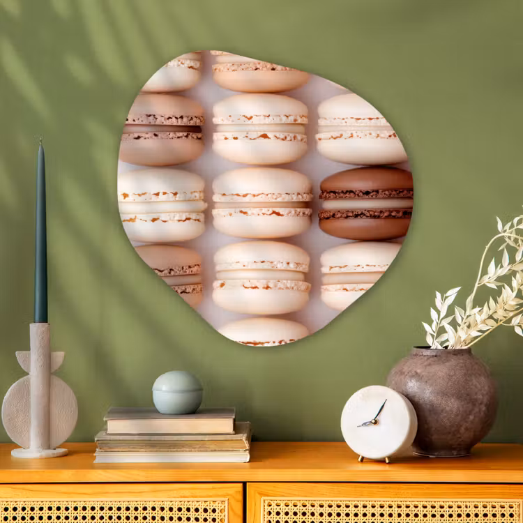 Organisch schilderij - Glas - Macarons - Beige - Bruin — 2