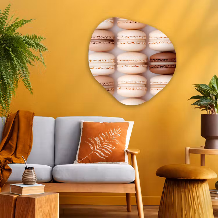 Organisch schilderij - Glas - Macarons - Beige - Bruin — 3