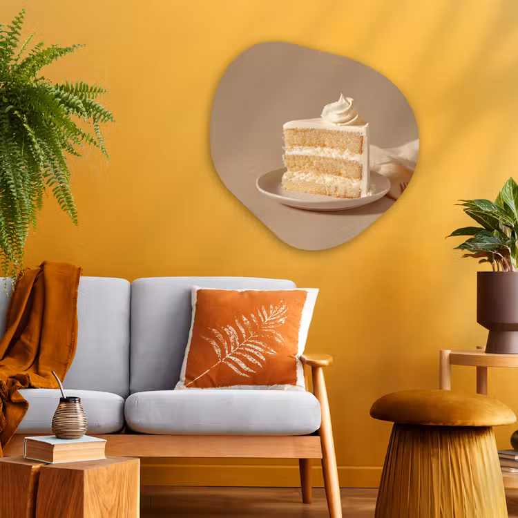 Organisch schilderij - Glas - Vanilletaart - Cake - Romig — 3