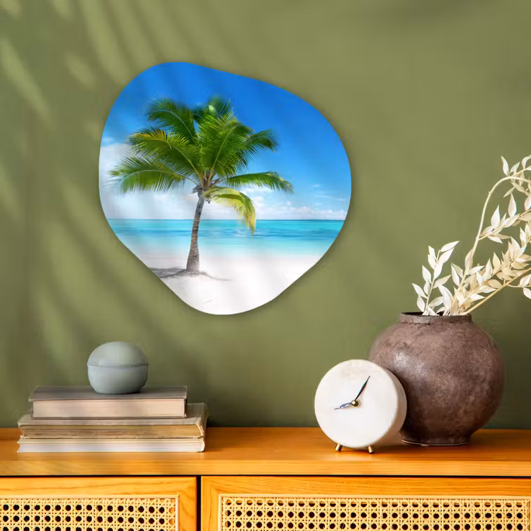 Organisch schilderij - Forex - Palmboom - Strand - Zee - Zomer — 2