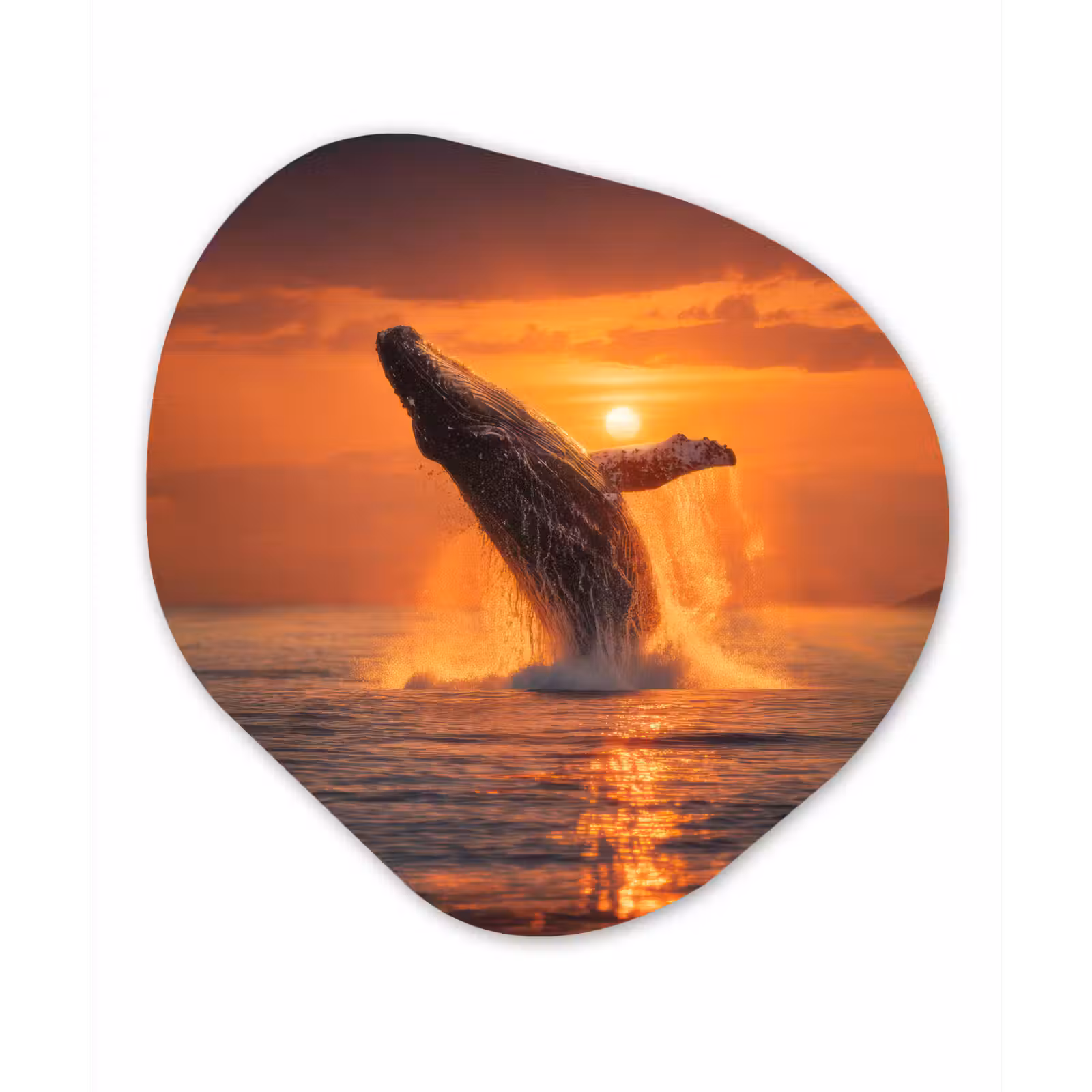 Organisch schilderij - Forex - Walvis - Zon - Zee — 1