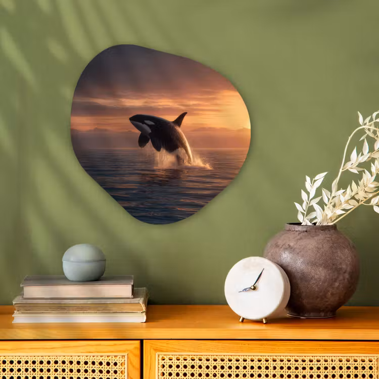 Organisch schilderij - Forex - Orka - Zee - Zonsondergang — 2