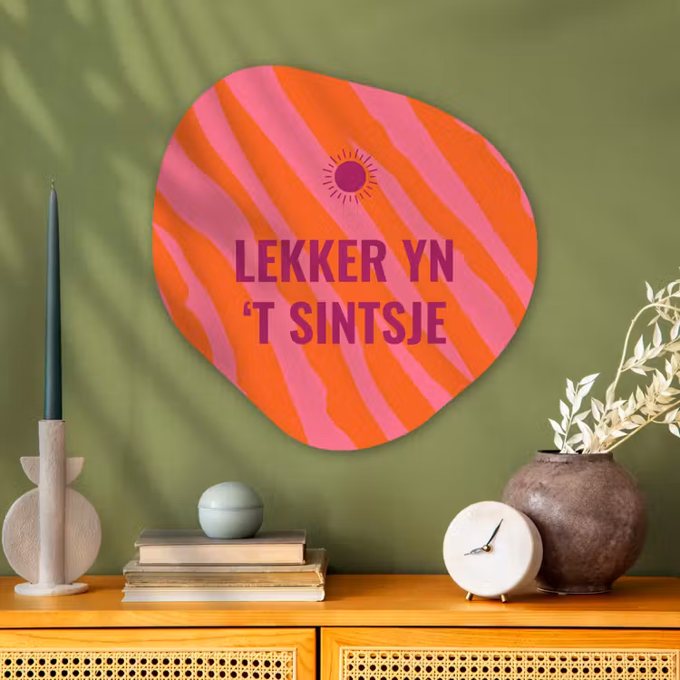 Organisch schilderij - Glas - Quote - Zomer - Roze — 2