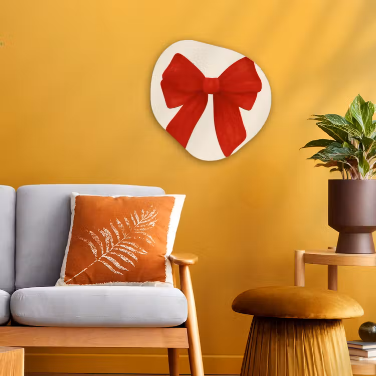 Organisch schilderij - Forex - Strik - Symmetrisch - Rood - Lint — 3