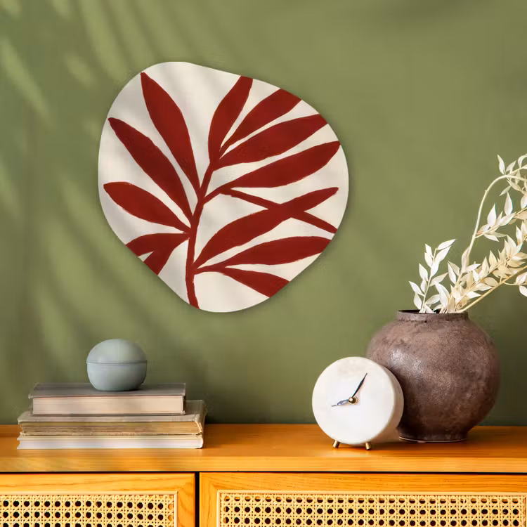 Organisch schilderij - Forex - Tak - Bladeren - Rood — 2