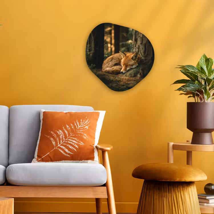 Organisch schilderij - Forex - Vos - Bos - Slapen — 3