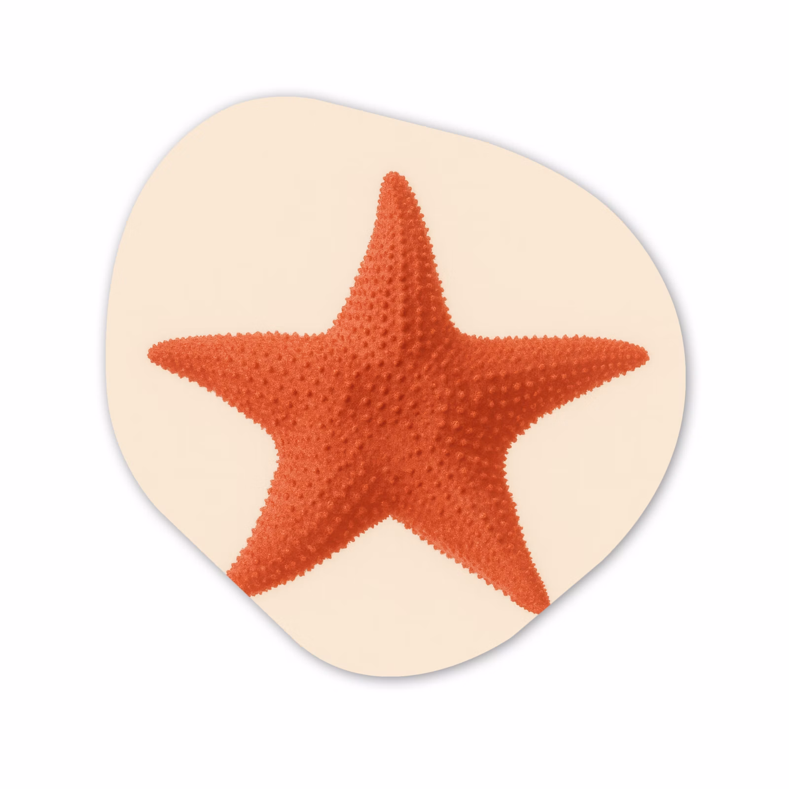 Organisch schilderij - Forex - Zeester - Bobbels - Rood — 1