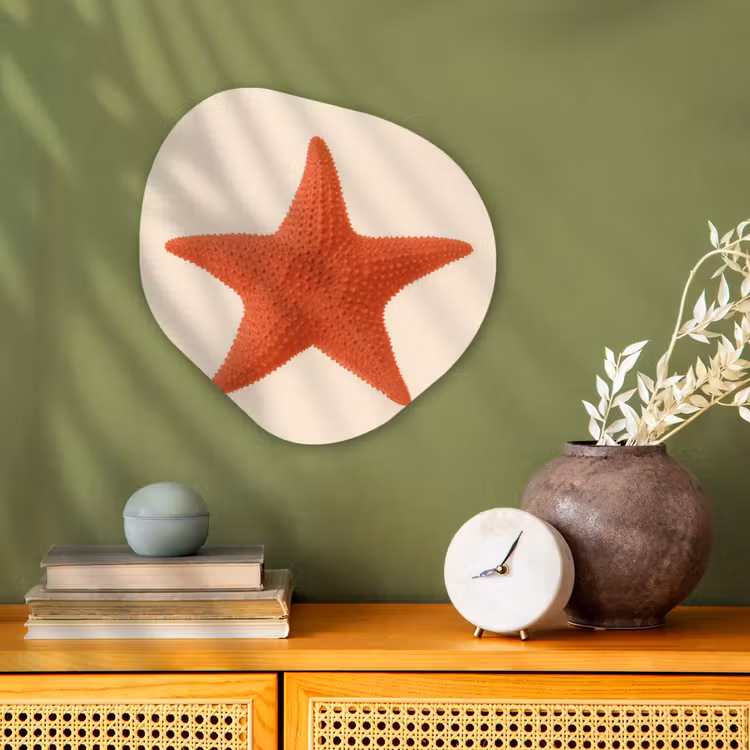 Organisch schilderij - Forex - Zeester - Bobbels - Rood — 2