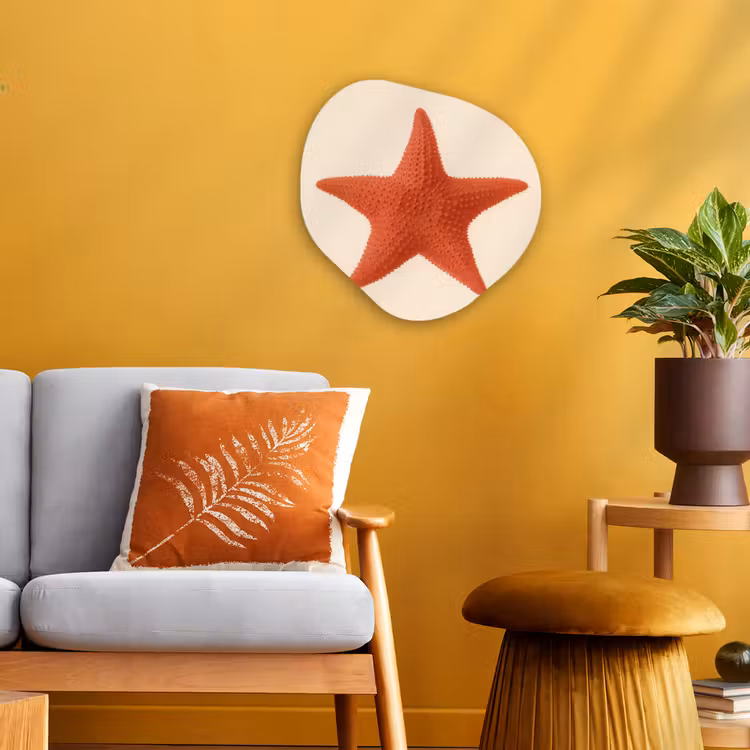 Organisch schilderij - Forex - Zeester - Bobbels - Rood — 3