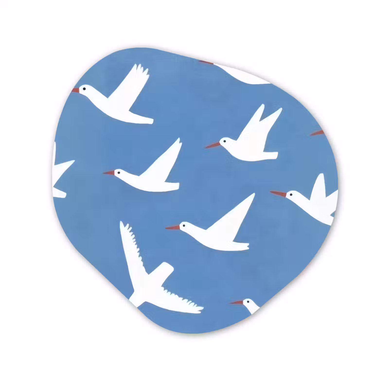 Organisch schilderij - Glas - Vogels - Wit - Patroon — 1