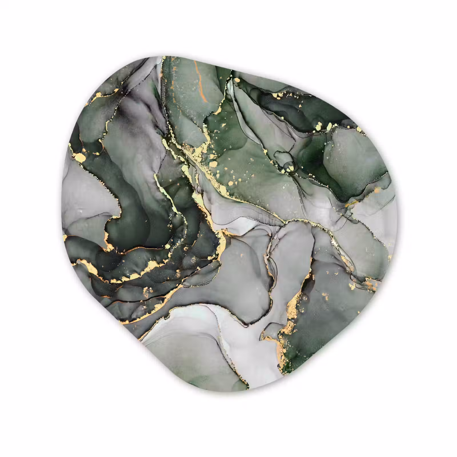 Organisch schilderij - Forex - Luxe - Marmer - Groen — 1
