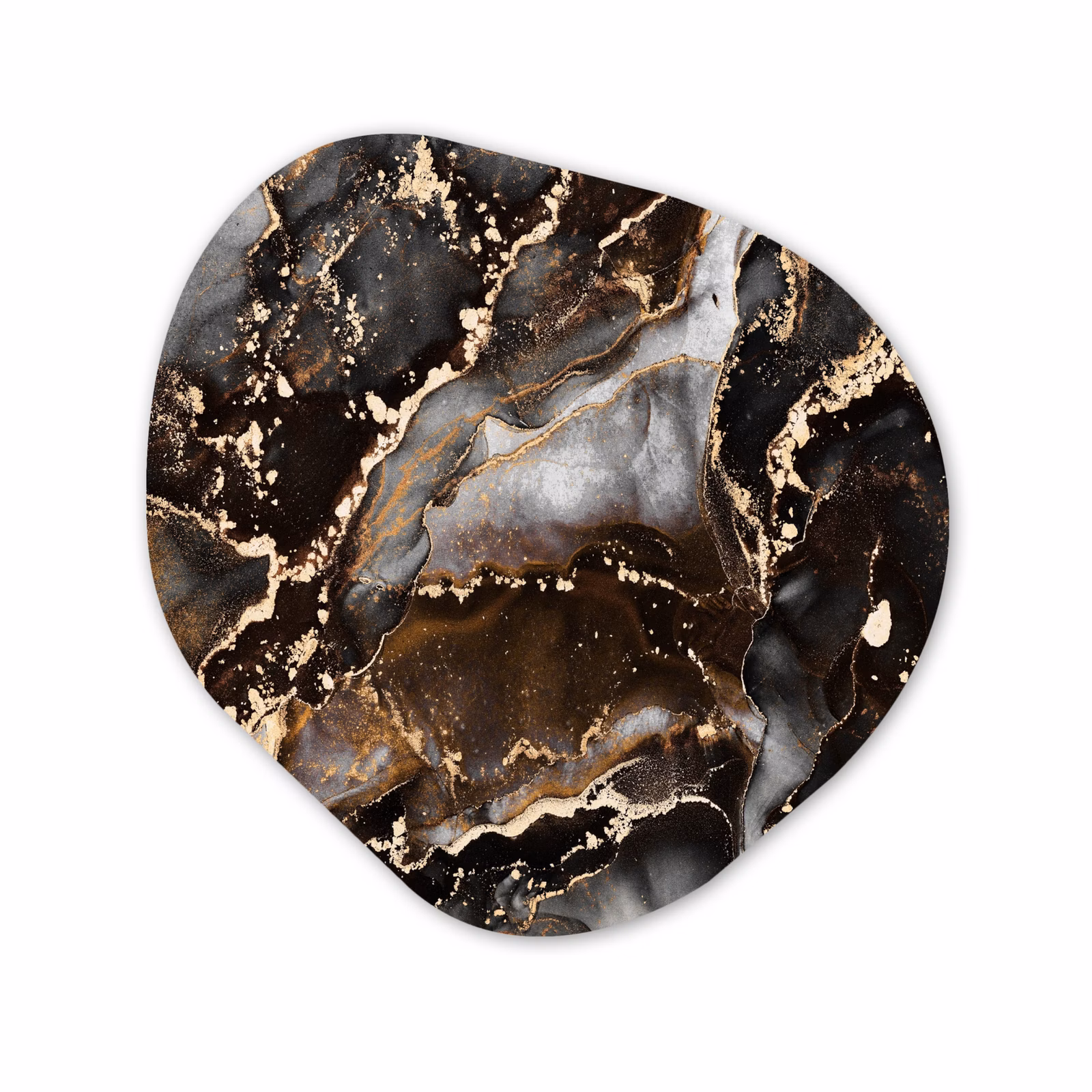 Organisch schilderij - Forex - Marmer - Goud - Glitter - Luxe — 1