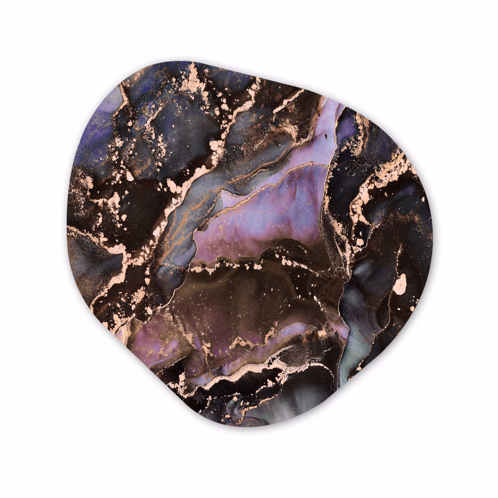 Organisch schilderij - Forex - Marmer - Goud - Roze — 1