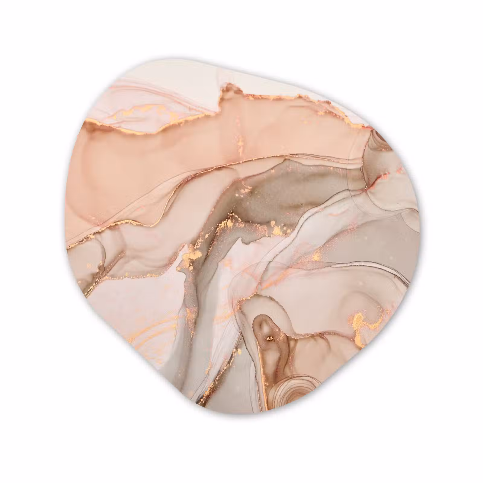 Organisch schilderij - Forex - Marmer - Roze - Rosé — 1