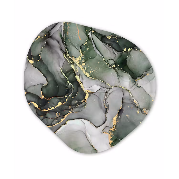 Organisch schilderij - Forex - Luxe - Marmer - Groen — 1