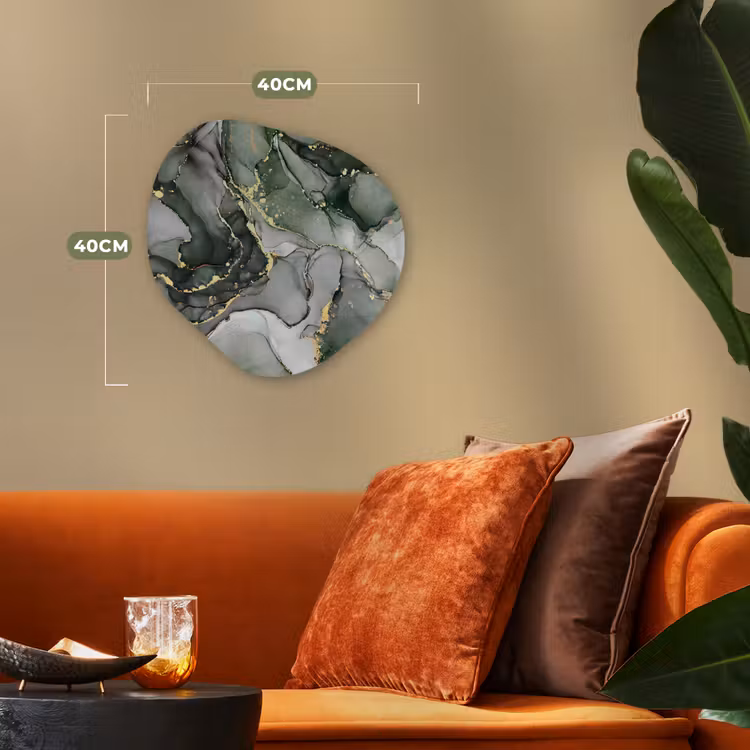 Organisch schilderij - Forex - Luxe - Marmer - Groen — 4
