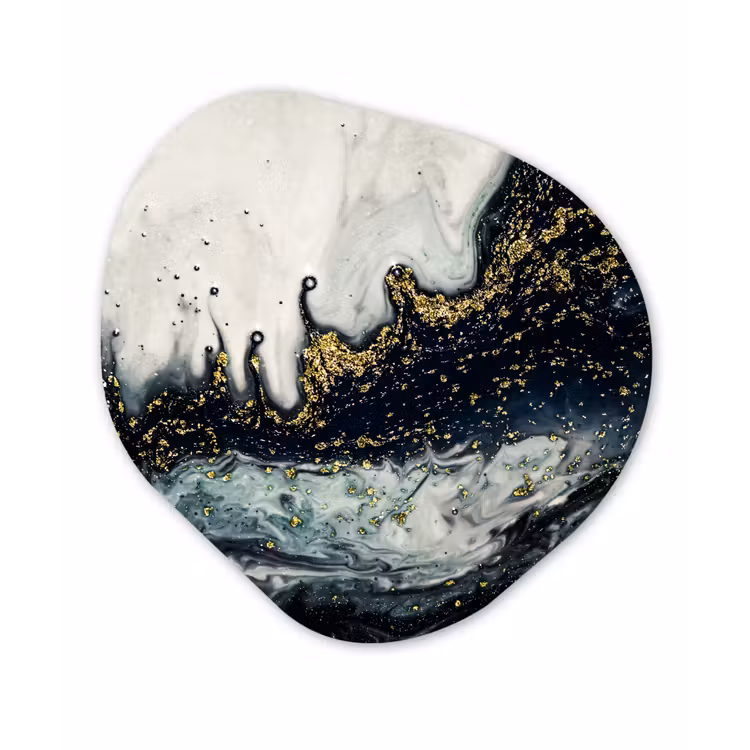 Organisch schilderij - Forex - Marmer - Abstract - Goud - Luxe — 1