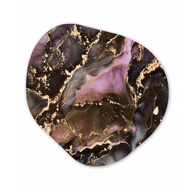 Organisch schilderij - Forex - Marmer - Gold - Steen - Abstract — 1