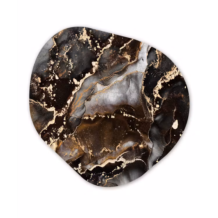 Organisch schilderij - Forex - Marmer - Goud - Glitter - Luxe — 1