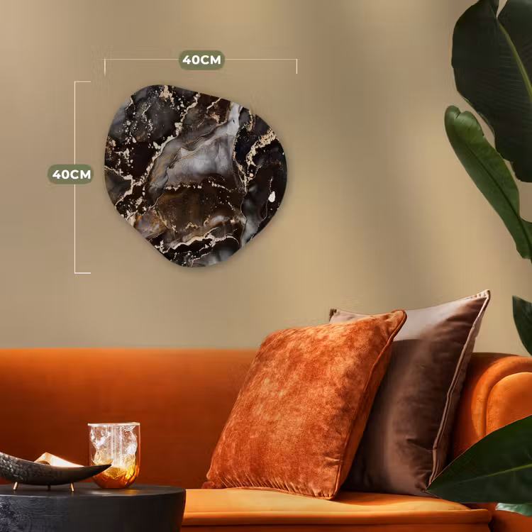 Organisch schilderij - Forex - Marmer - Goud - Glitter - Luxe — 4
