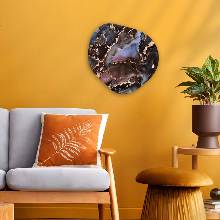 Organisch schilderij - Forex - Marmer - Goud - Rosé — 3