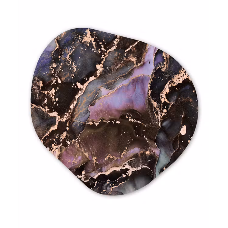 Organisch schilderij - Forex - Marmer - Goud - Roze — 1