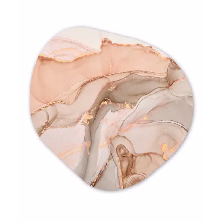 Organisch schilderij - Forex - Marmer - Roze - Rosé — 1