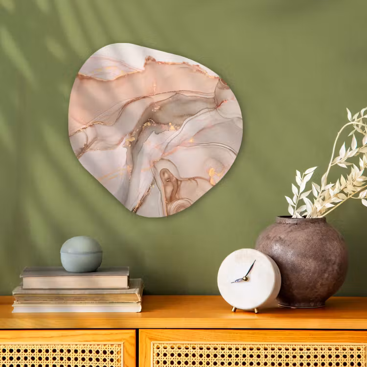 Organisch schilderij - Forex - Marmer - Roze - Rosé — 2