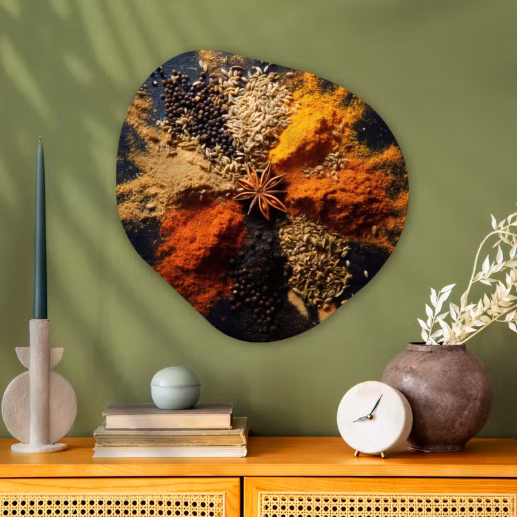 Organisch schilderij - Glas - Specerijen - Explosie - Oranje — 2