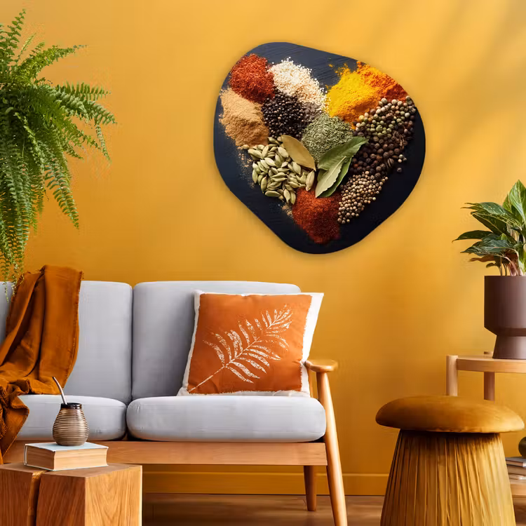 Organisch schilderij - Glas - Specerijen - Mix - Hartvorm - Zwart — 3