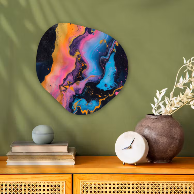 Organisch schilderij - Forex - Modern - Marmer - Oranje — 2