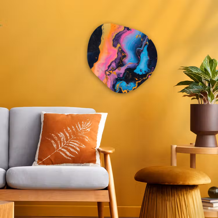 Organisch schilderij - Forex - Modern - Marmer - Oranje — 3