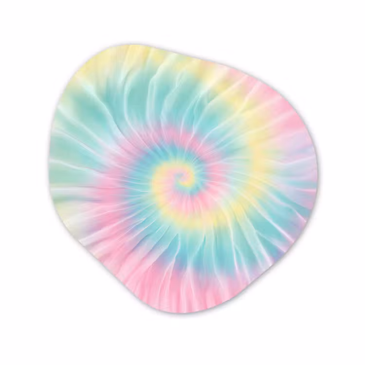 Organisch schilderij - Forex - Pasteltinten - Tie dye - Roze — 1