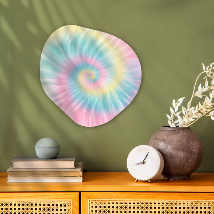 Organisch schilderij - Forex - Pasteltinten - Tie dye - Roze — 2