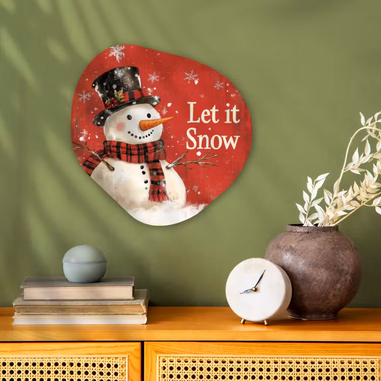 Organisch schilderij - Forex - Sneeuwpret - Winter - Sneeuwpop — 2