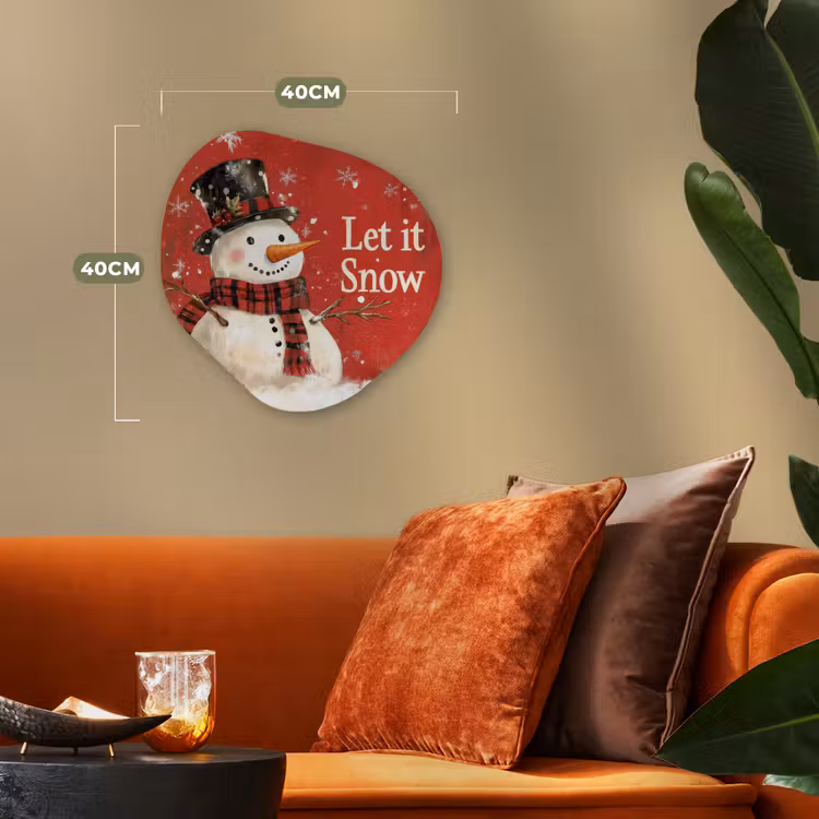 Organisch schilderij - Forex - Sneeuwpret - Winter - Sneeuwpop — 4