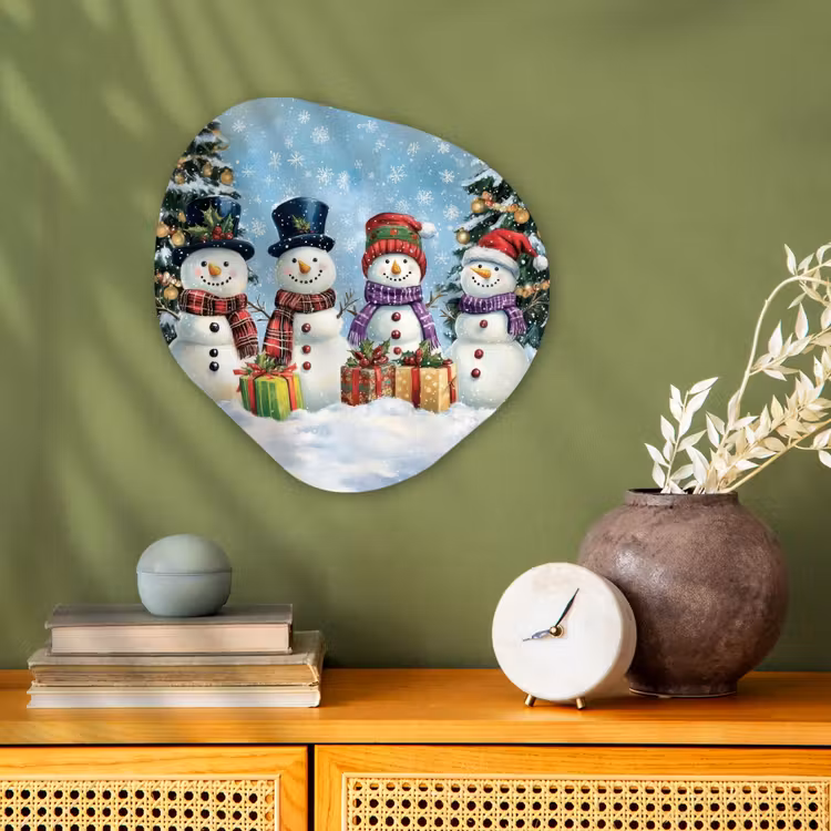 Organisch schilderij - Forex - Vrolijk - Sneeuw - Kleurrijk — 2