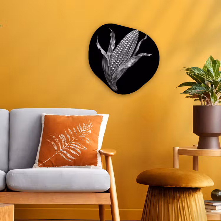 Organisch schilderij - Forex - Maïskolf - Glanzend metaal - Elegant — 3