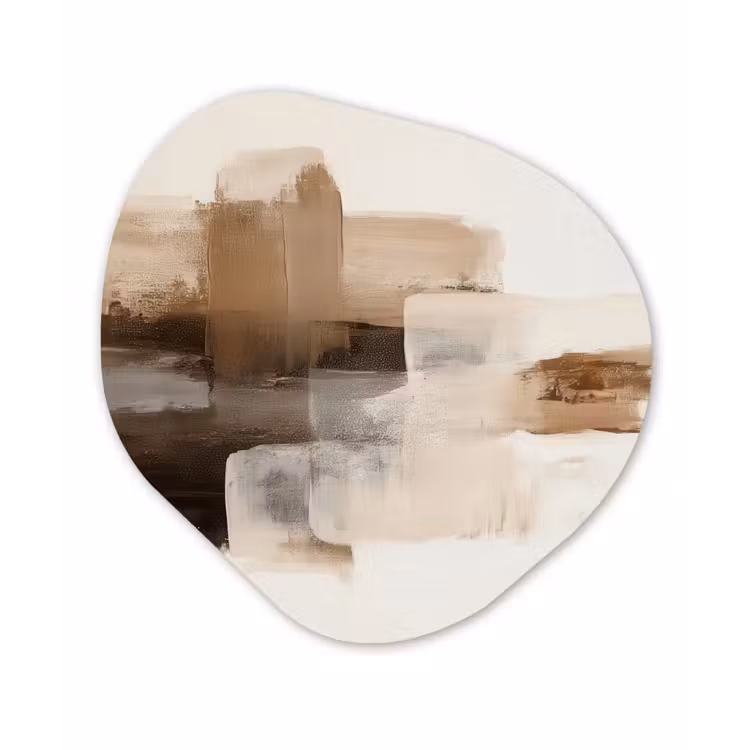 Organisch schilderij - Forex - Penseelstreken - Abstract landschap - Rust — 1